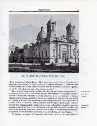 LAMINA V25366: Iglesia de los Padres Franceses en Santiago