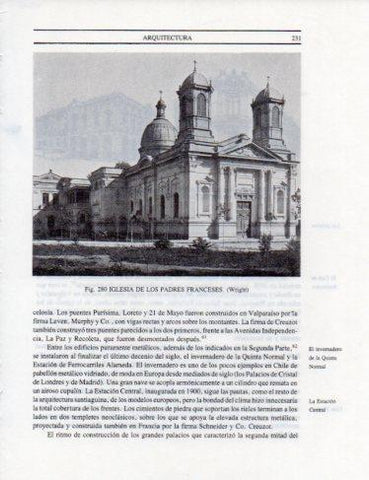 LAMINA V25366: Iglesia de los Padres Franceses en Santiago