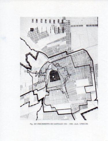 LAMINA V25350: Plano del crecimiento de Santiago 1541
