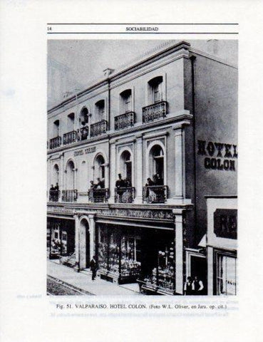 LAMINA V25274: Hotel Colon en Valparaiso, Chile