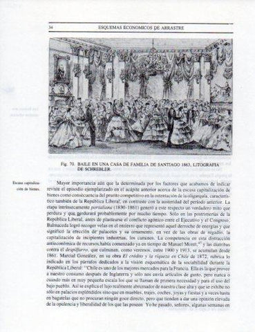 LAMINA V25282: Baile en una casa de Santiago, litografia 1863