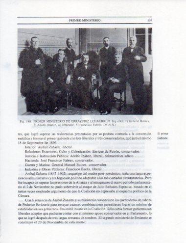 LAMINA V25325: Primer Ministerio de Errazuriz Echaurren