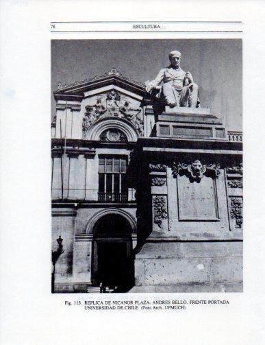 LAMINA V25298: Escultura Andres Bello por Nicanor Plaza en Santiago