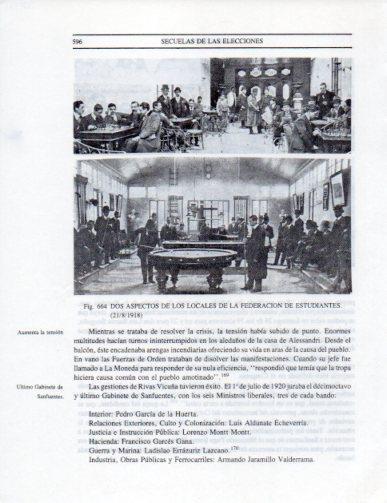 LAMINA V25521: Interior de la Federacion de Estudiantes de Santiago