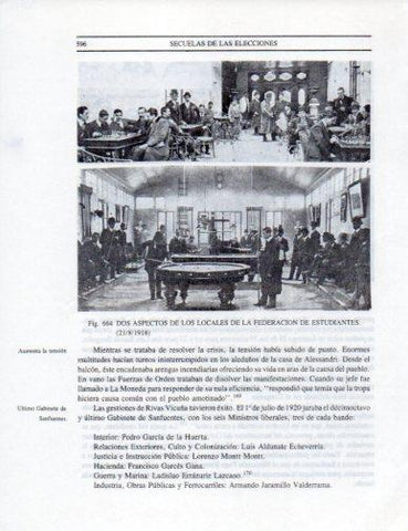 LAMINA V25521: Interior de la Federacion de Estudiantes de Santiago