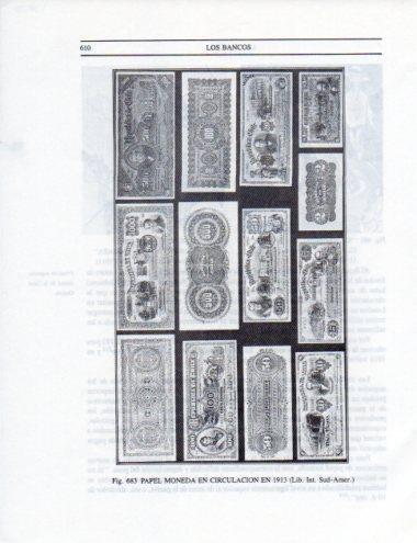 LAMINA V25528: Papel moneda de Chile en 1913