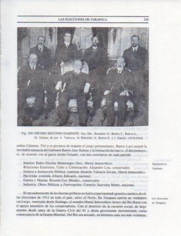 LAMINA V25493: Decimo segundo Gabinete de Barros Luco