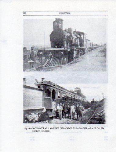 LAMINA V25533: Locomotoras fabricadas en la Maestranza de Caleta Abarca