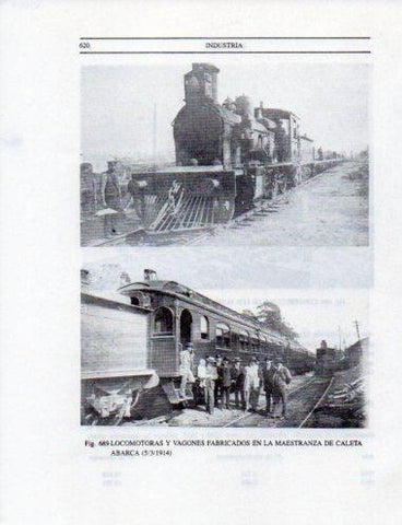 LAMINA V25533: Locomotoras fabricadas en la Maestranza de Caleta Abarca