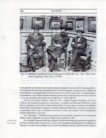 LAMINA V25544: Primera exposicion de Los Diez en el Mercurio