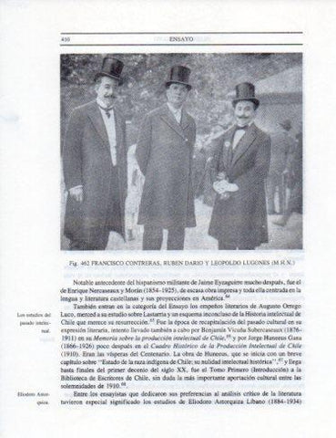 LAMINA V25439: Ruben Dario, L. Lugones Y F. Contreras