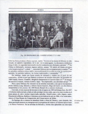 LAMINA V25464: Profesores del Conservatorio de Santiago 1906