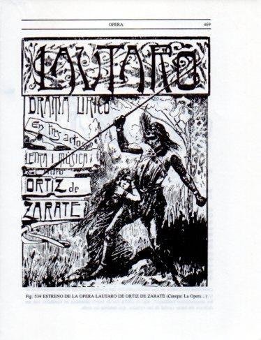 LAMINA V25469: Cartel de la opera Lautaro de Ortiz