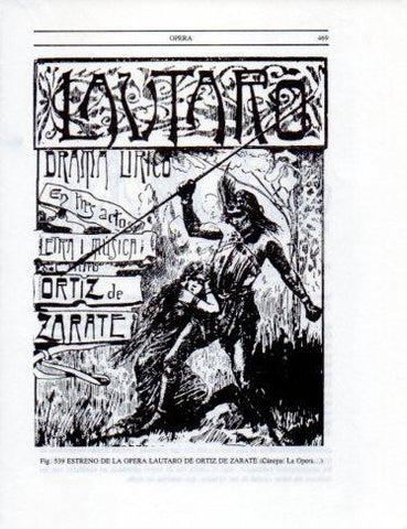 LAMINA V25469: Cartel de la opera Lautaro de Ortiz