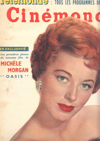 Revista Cinemonde num. 1059: Les premieres photos du nouveau film de Michele Morgan Oasis - Portada: Michele Morgan. Contraportada: John Wayne