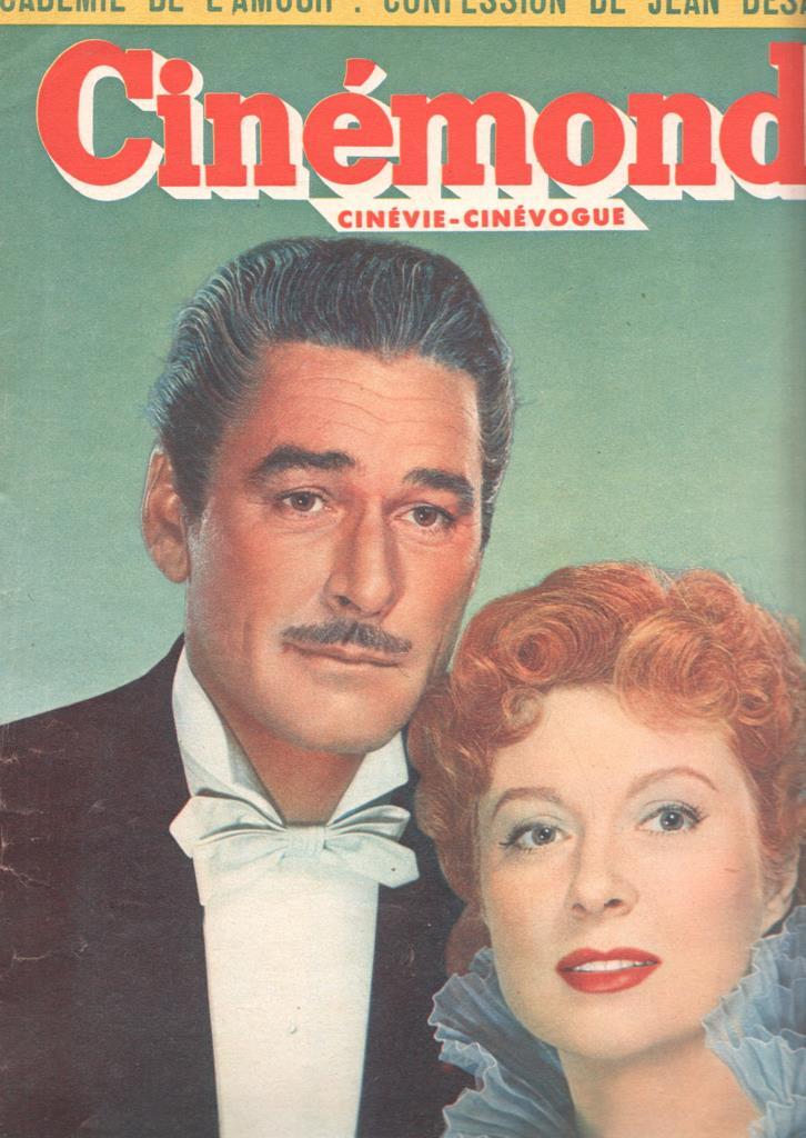 Revista Cinemonde num. 792: Academie de l'amour: Confession de Jean Desailly - Portada: Greer Garson, Errol Flynn, That forsyte woman. Contraportada: L'atlantide, Maria Montez, Jean-Pierre Aumont, Dennis O'Keefe