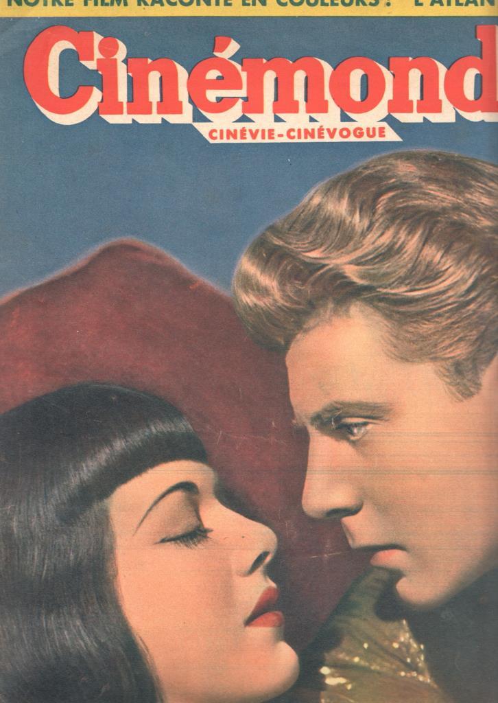 Revista Cinemonde num. 788: Notre film raconte en couleurs: L'atlantide - Portada: Maria Montez, Jean-Pierre Amount: L'atlantide. Contraportada: L'atlantide, Maria Montez, Jean-Pierre Aumont, Dennis O'Keefe