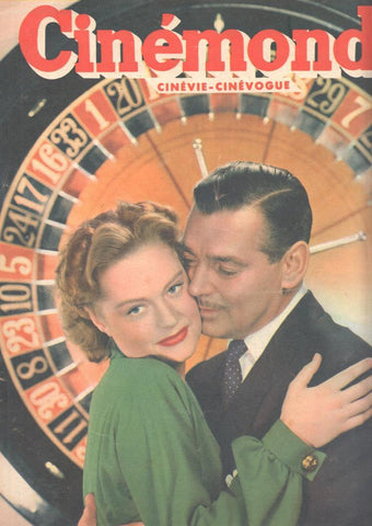 Revista Cinemonde num. 834: Jean Marais a retrouve Michele Morgan - Portada: Alexis Smith et Clark Gable. Contraportada: Tarzan et la fontaine magique, Lex Barker, Brenda Joyce