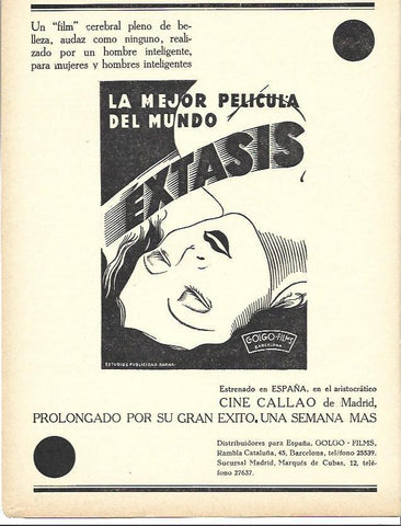 LAMINA 34127: Publicida de la pelicula Extasis