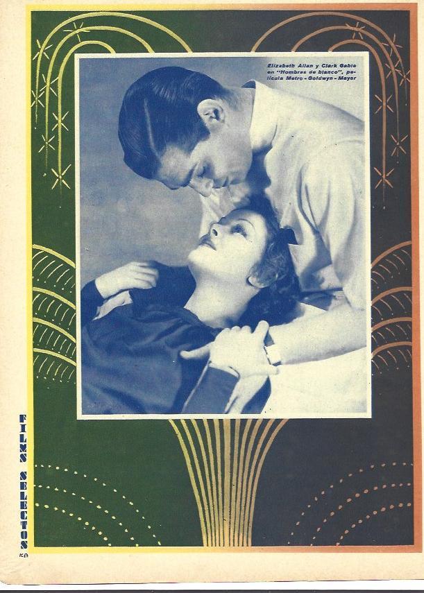 LAMINA 34126: Elisabeth Allan y Clark Gable