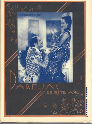 LAMINA 34123: Maria Oberon y Douglas Fairbnaks