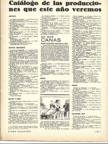 LAMINA 34130: Catalogo de estrenos de 1934 y 1935