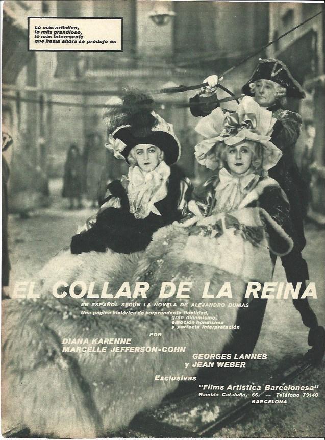 LAMINA 34150: Publicidad de El collar de la reina