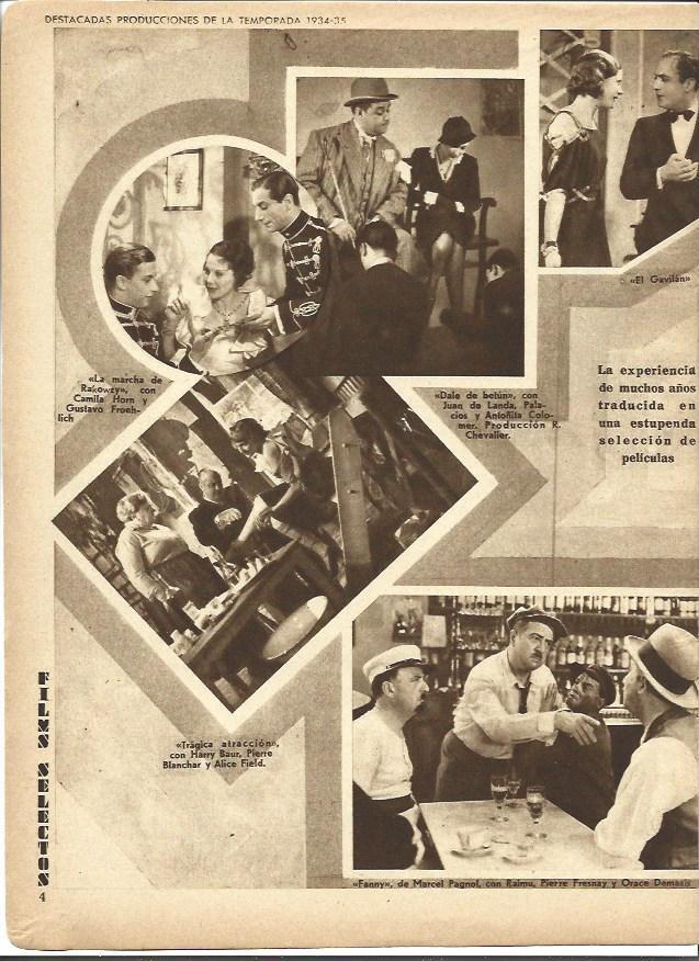 LAMINA 34103: Producciones de la temporada 1934-1935