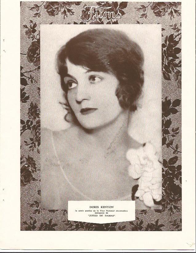 LAMINA 34099: Doris Kenyon en Juego de Damas