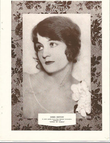 LAMINA 34099: Doris Kenyon en Juego de Damas
