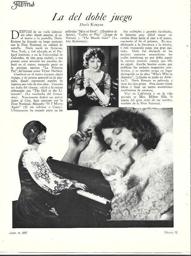 LAMINA 34096: Doris Kenyon