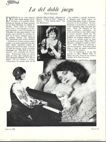 LAMINA 34096: Doris Kenyon