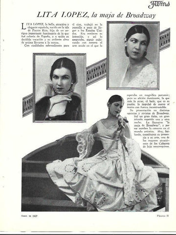LAMINA 34087: Lita Lopez, la maja de Broadway