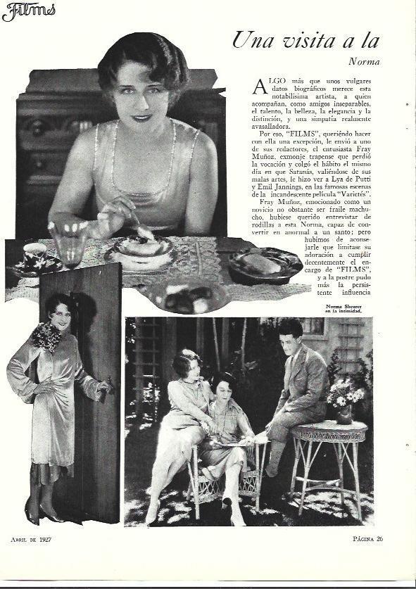LAMINA 34085: Norma Shearer en la intimidad