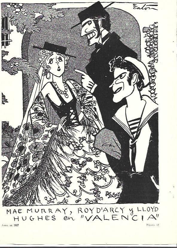 LAMINA 34080: Caricatura de los protagonistas de Valencia