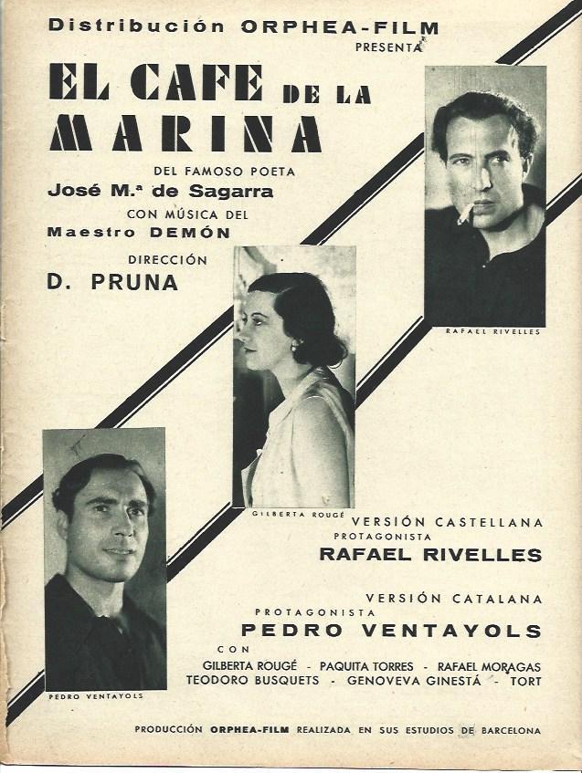 LAMINA 34162: Publicidad de El café de la Marina con Rafael Rivelles