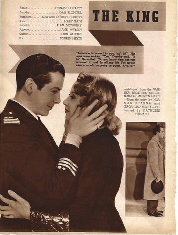 LAMINA 34246: Fernand Gravet y Joan Blondell en The King and the chorus girl