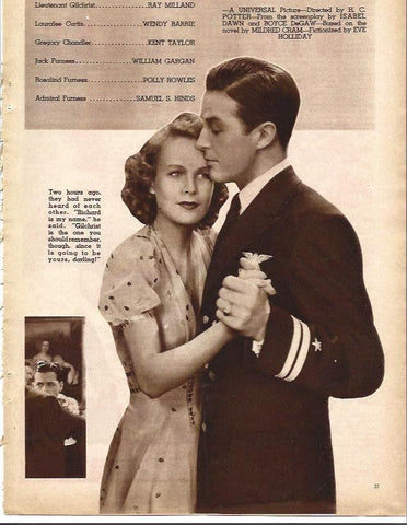 LAMINA 34242: Ray Milland y Wendy Barrie