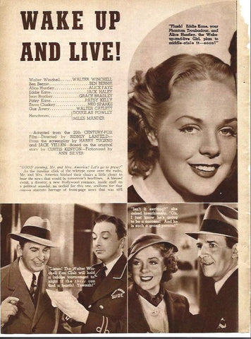 LAMINA 34238: Alice Faye en Wake up and live