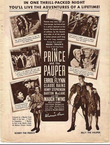 LAMINA 34229: Anuncio de The Prince and the Pauper