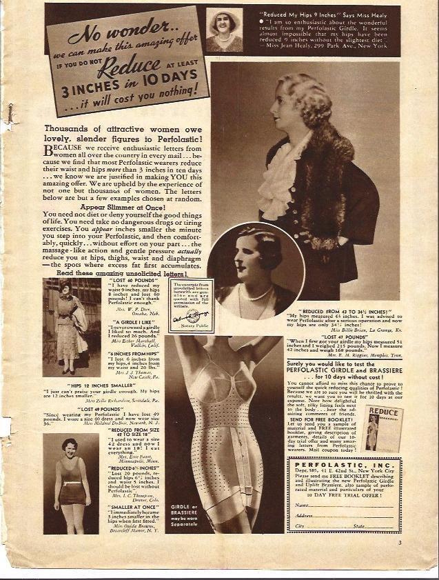 LAMINA 34227: Publicidad de faja reductora Perfolastic