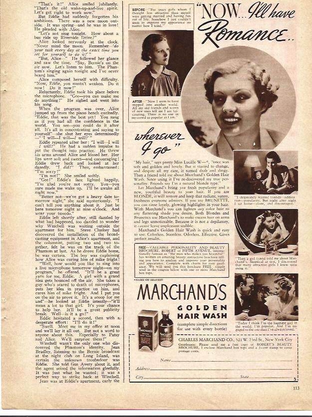 LAMINA 34280: Publicidad de champu Marchand's