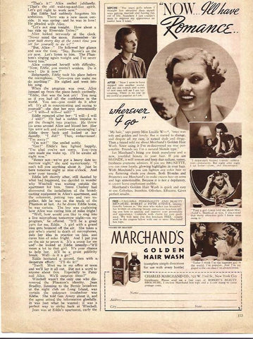 LAMINA 34280: Publicidad de champu Marchand's