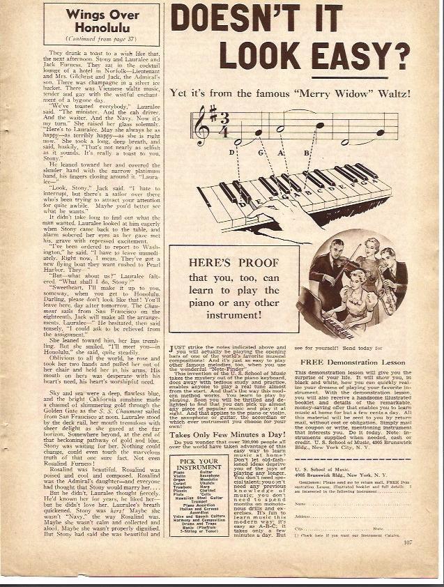 LAMINA 34278: Publicidad de U.S. School of Music en Nueva York