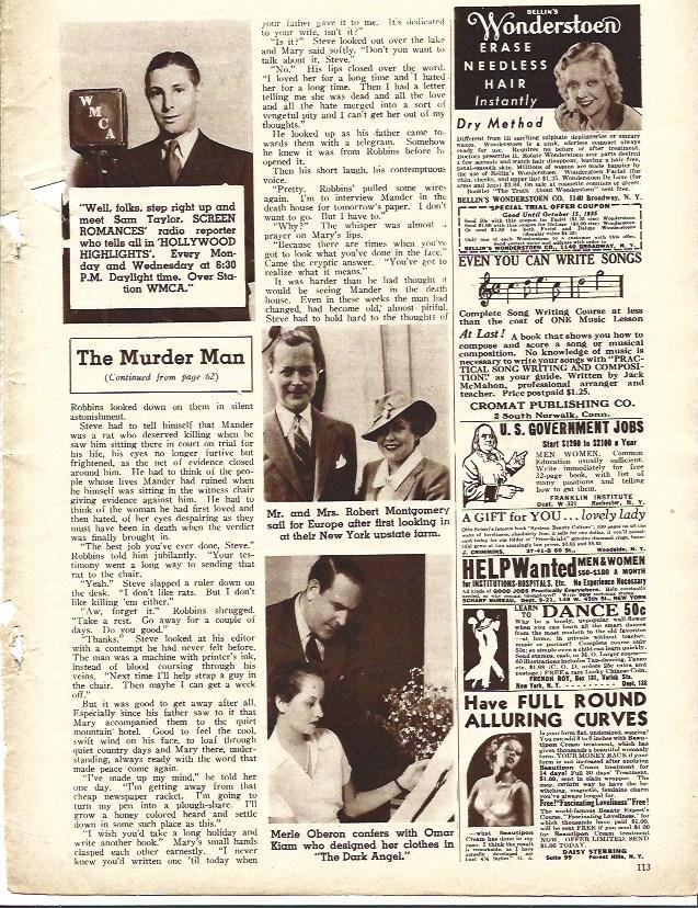 LAMINA 34224: Robert Montgomery y anuncios de publicidad