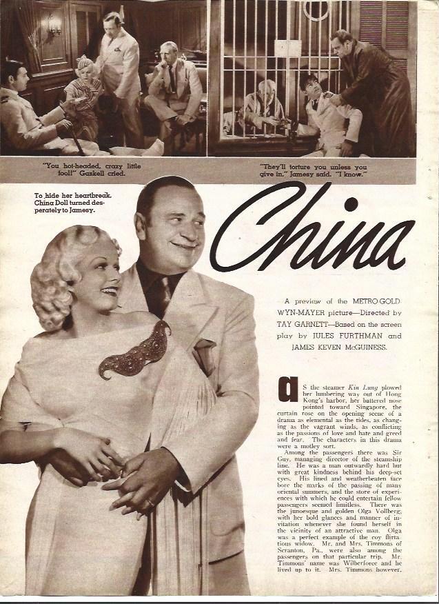LAMINA 34185: Jean Harlow en China Seas
