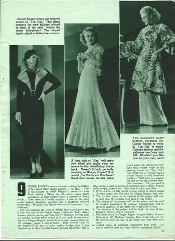 LAMINA 34194: Ginger Rogers con vestuario de Top Hat