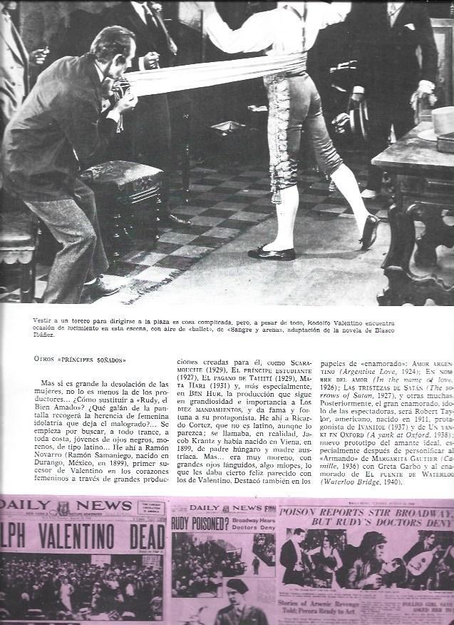 LAMINA 33878: Rodolfo Valentino en Sangre y arena