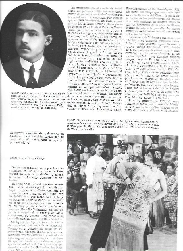 LAMINA 33877: Rodolfo Valentino en Los cuatro jinetes del Apocalipsis