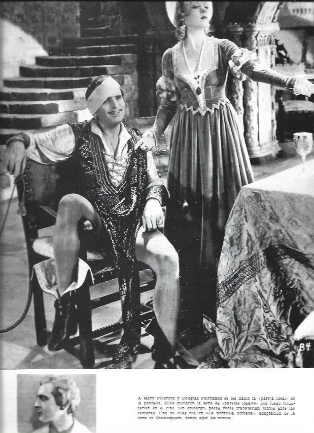 LAMINA 33870: Mary Pickford y Douglas Fairbanks en La fierecilla domada